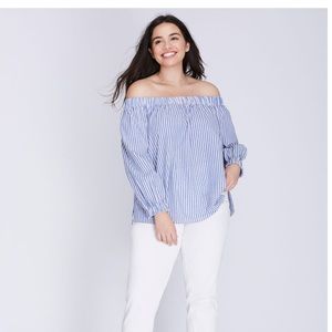 Lane Bryant off-shoulder shirt